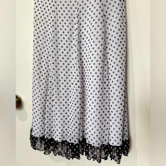 ✨Joseph Ribkoff Polka Dot Fit & Flare Dress with Mesh Hem - Size 6 - Picture 3 of 4